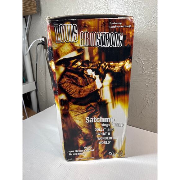 Louis Armstrong Satchmo Animated Singing Figure 19" Works Gemmy 2002 - Picture 5 of 6